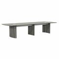 Mayline Rectangle Medinaâ„¢ 12' Conference Table, 144 X 48 X 29.5, Wood Top, Grey MNC12LGS